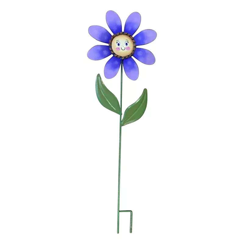 Purple Flower Yard Stake