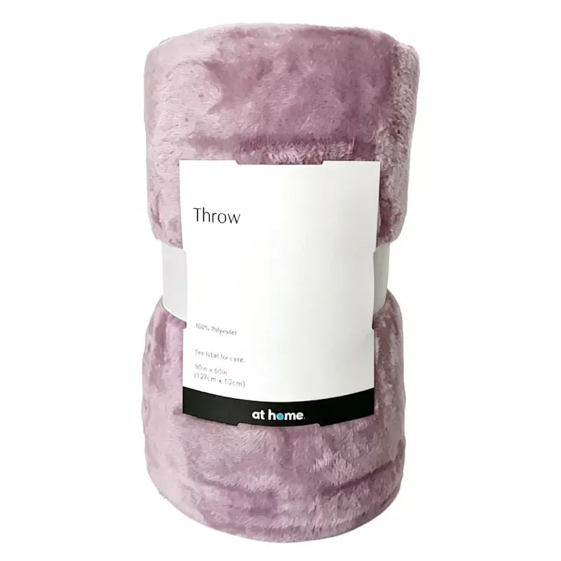 Purple Microfiber Plush Throw Blanket, 50x60