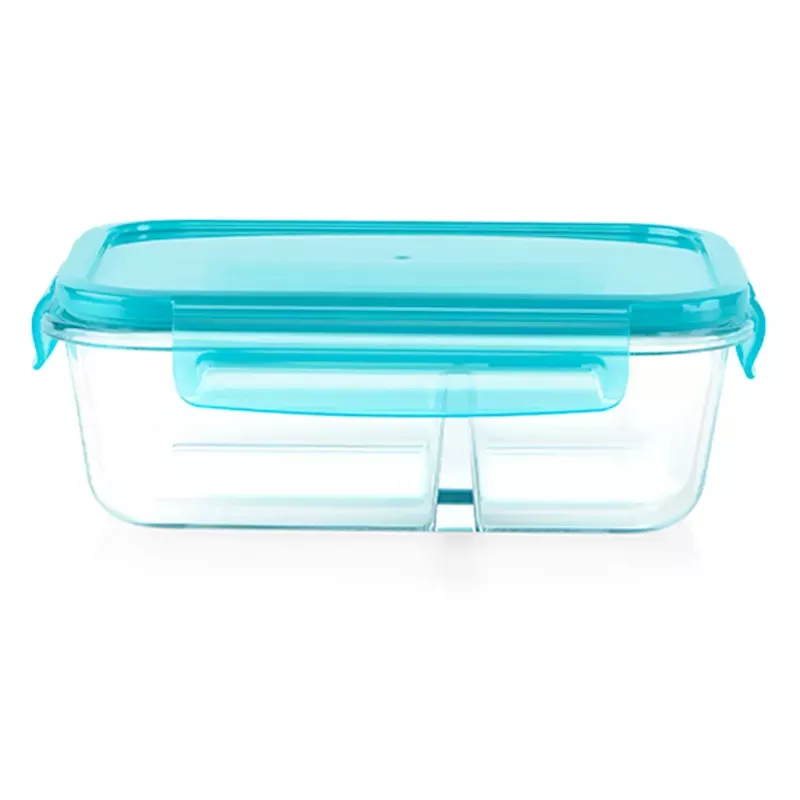 Pyrex Mealbox Rectangle Glass Food Storage Container, 3.4-Cup