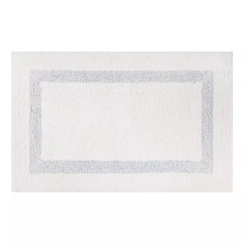 Racetrack Light Blue Bath Rug, 20x30