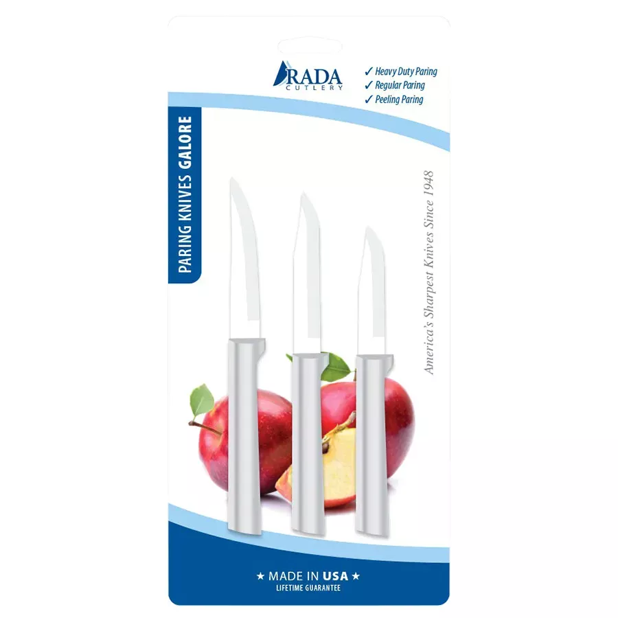 RADA Cutlery Paring Silver Handle Knives Galore Gift Set - 3 pcs