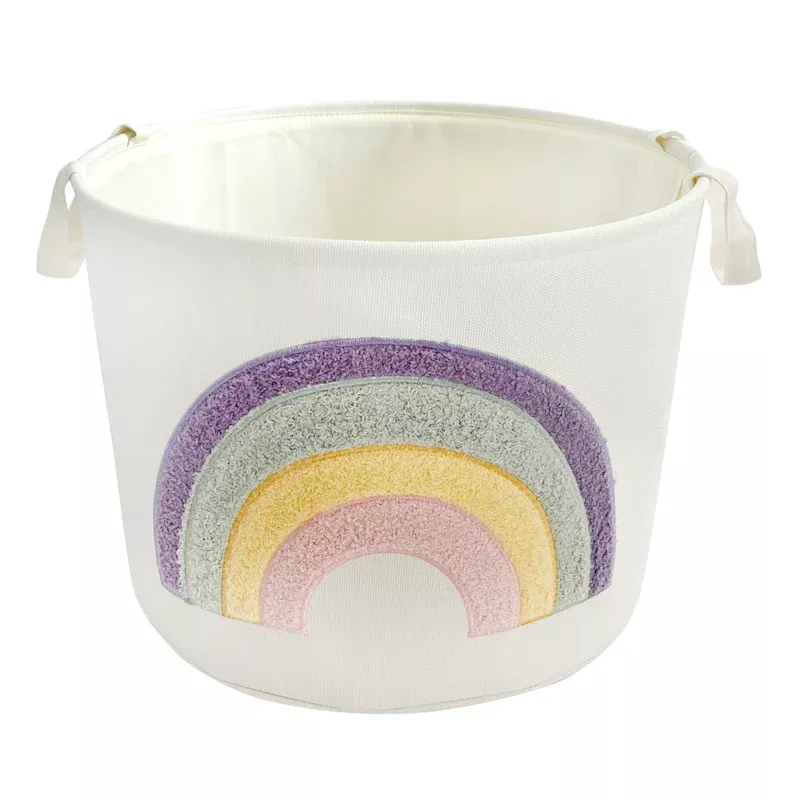 Rainbow Round Storage Bin, Large