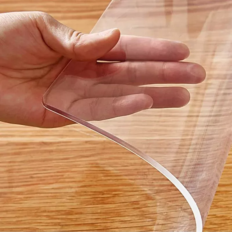 Rectangular Clear PVC Table Cover – Waterproof Non-Slip Protector Pad for Dining, Kitchen, Breakfast, Conference Tables – Heavy Duty Durable 24×52 Inch