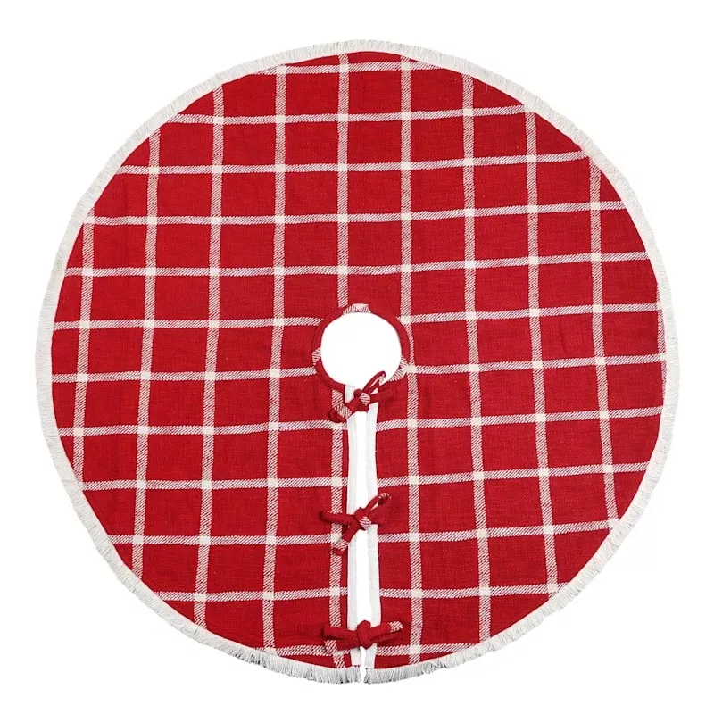 Red Plaid Tree Skirt, 48"
