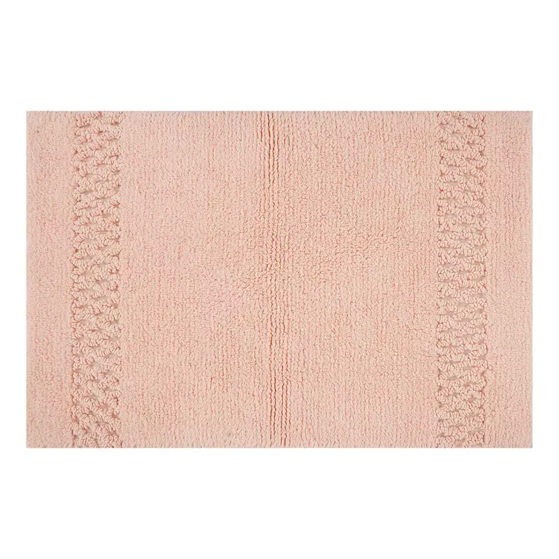 Reversible Pink Bath Rug, 17x24