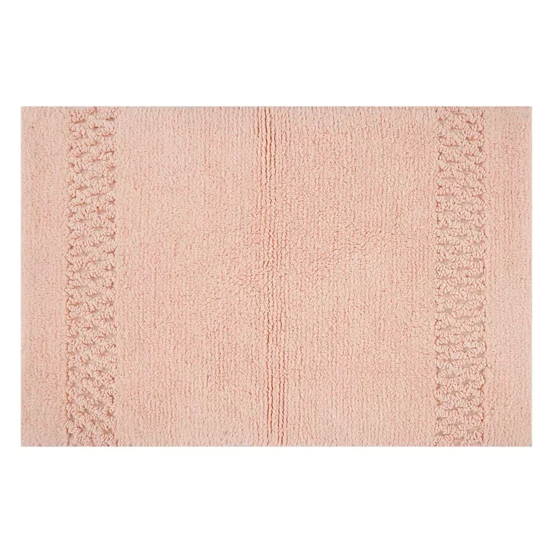 Reversible Pink Bath Rug, 20x30