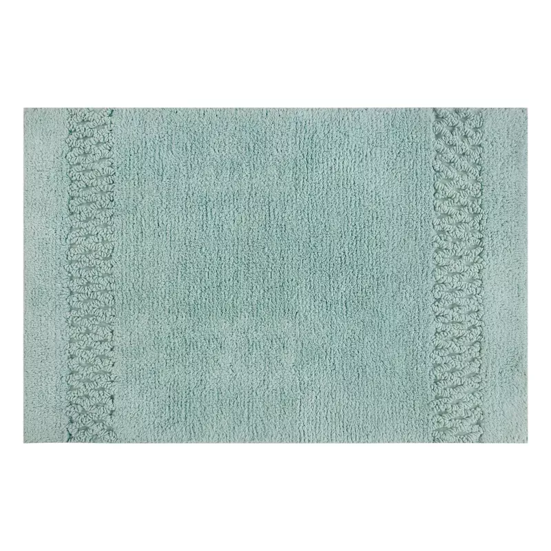 Reversible Sea Green Bath Rug, 20x30