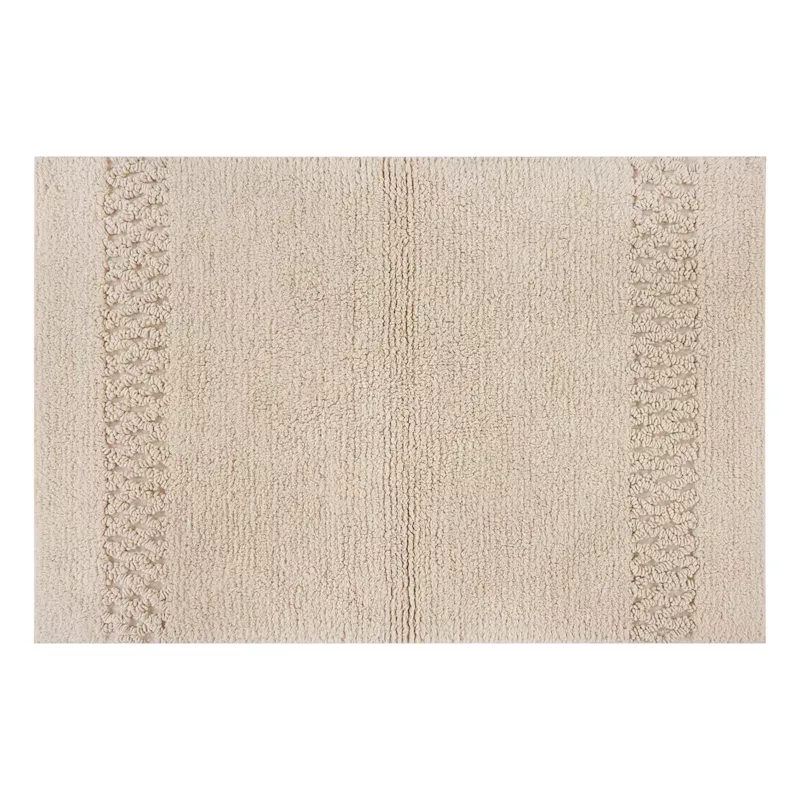 Reversible Tan Bath Rug, 20x30