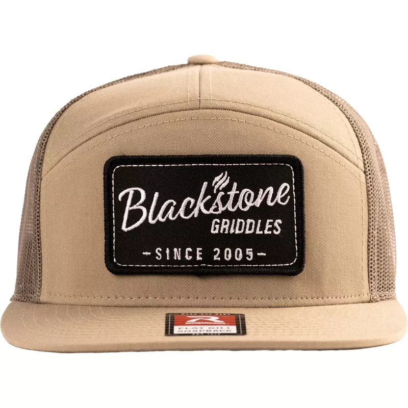 Richardson 168 7 Panel Trucker – Split Pale Khaki/Loden Blackstone Griddles patch
