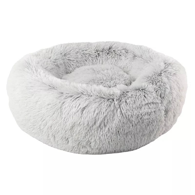 Round Grey Eyelash Pet Cuddler, 23"