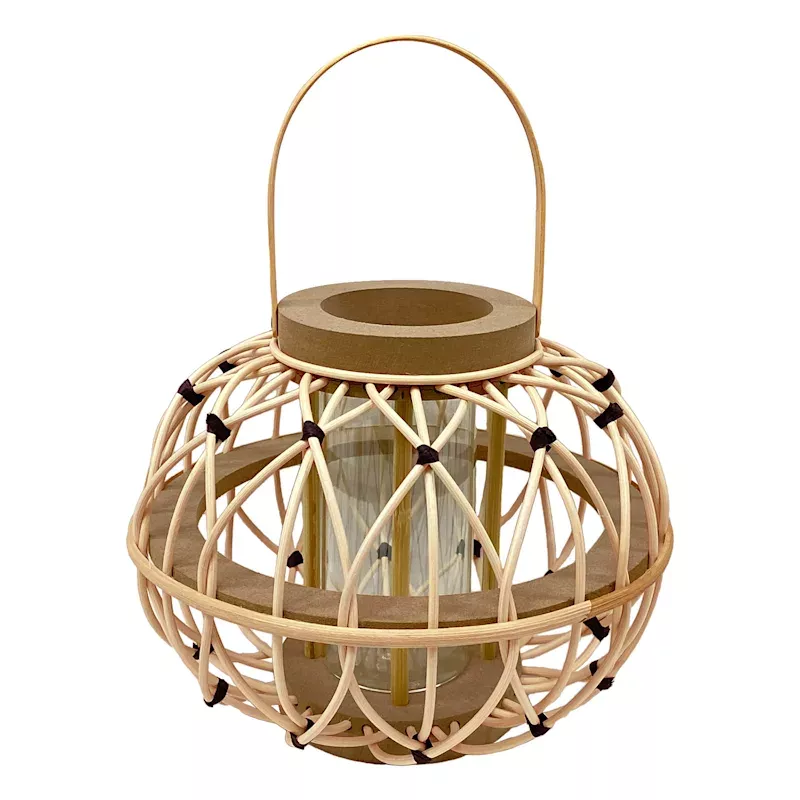 Round Rattan Lantern, 10x8