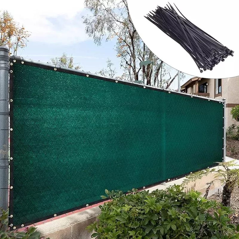 Royal Shade Custom Size 4′ x 171′ Green Fence Privacy Screen Windscreen Cover Netting Mesh Fabric Cloth – Cable Zip Ties Included (We Make Custom Size)