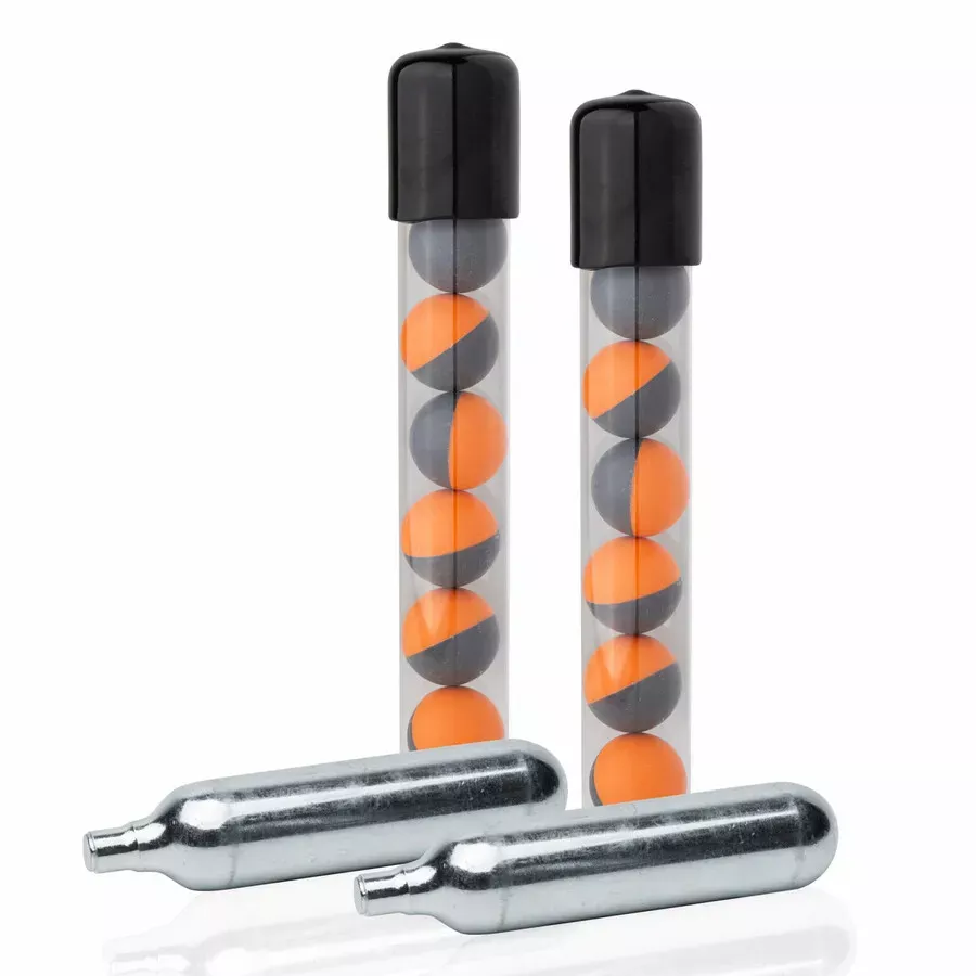 Sabre Impact Launcher Live Pepper Projectiles with 2 CO2 Cartridges - 14 pk