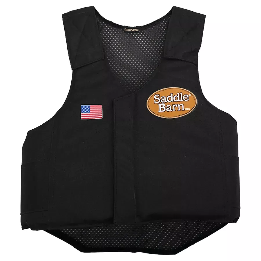 Saddle Barn Cordura Pro Rodeo Protective Vest - Black - Youth