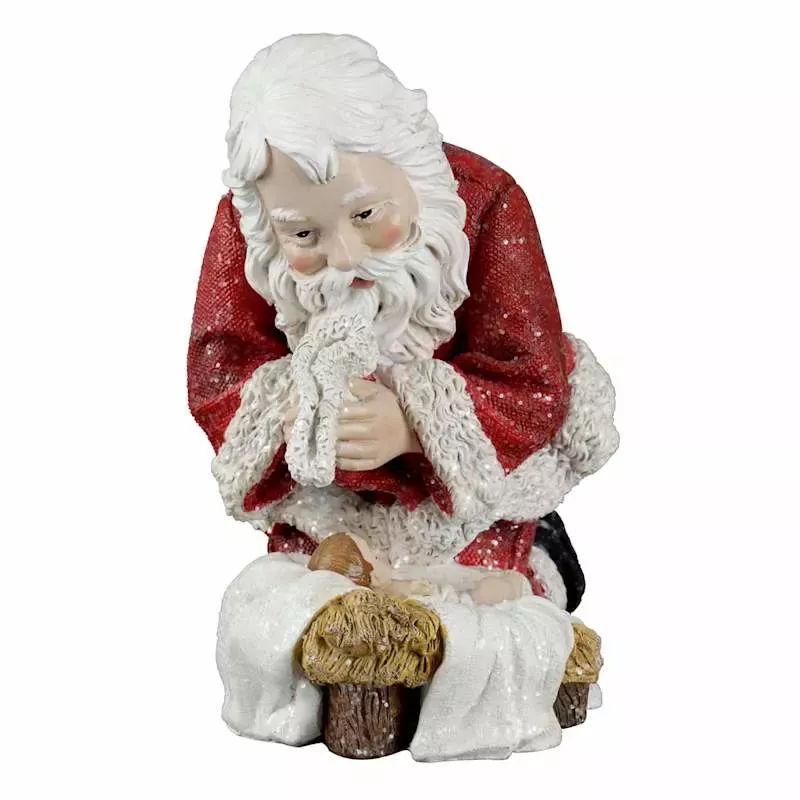 Santa & Baby Figurine, 7.1"