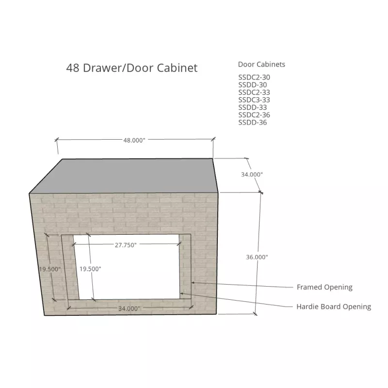 Segmental 48 Drawer/Door Cabinet