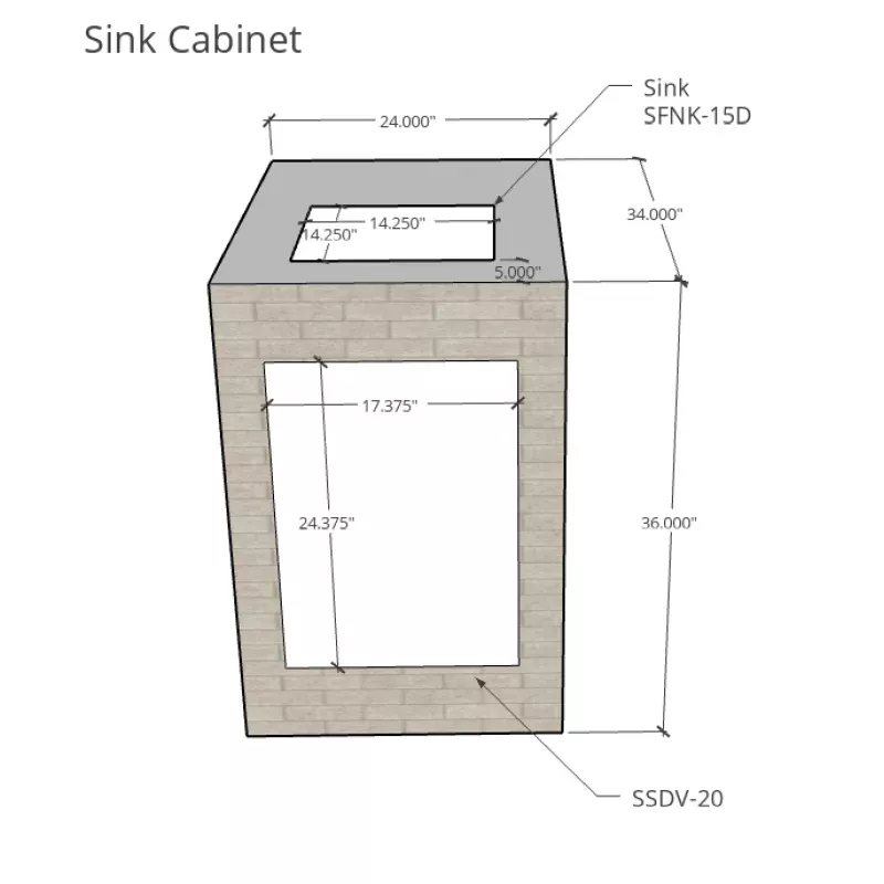 Segmental Sink Cabinet