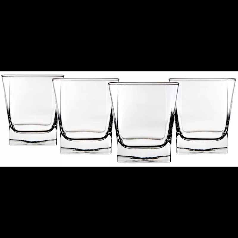 Set of 4 Evo Square Double Old Fashioned Glasses