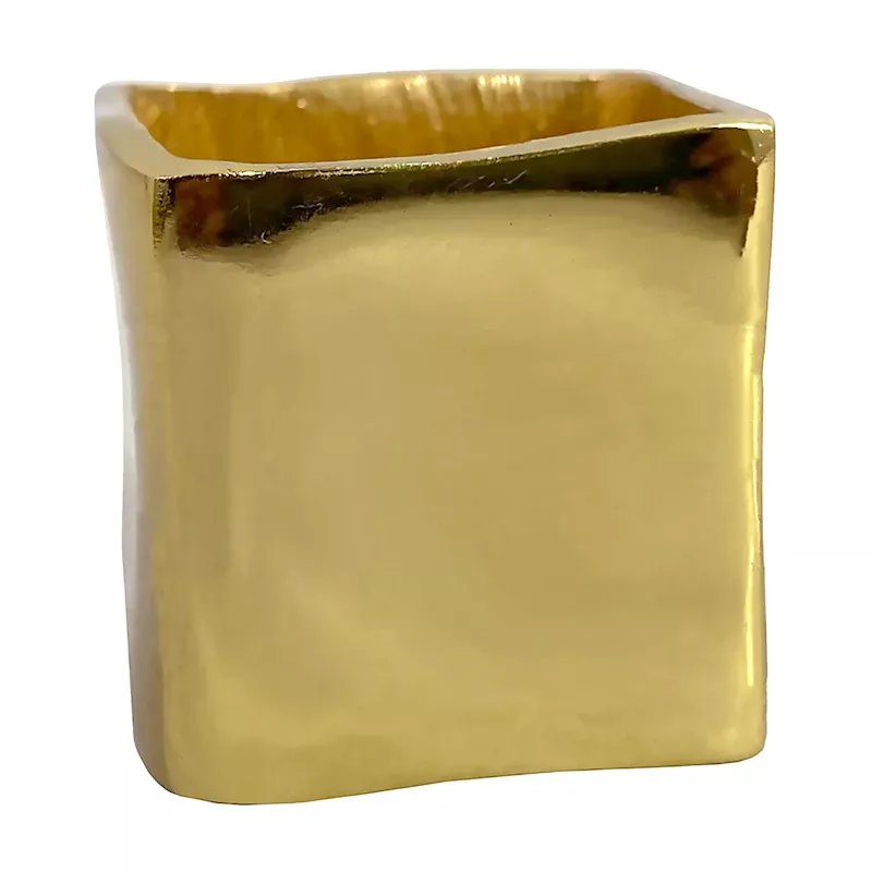 Set of 4 Gold Square Napkin Rings