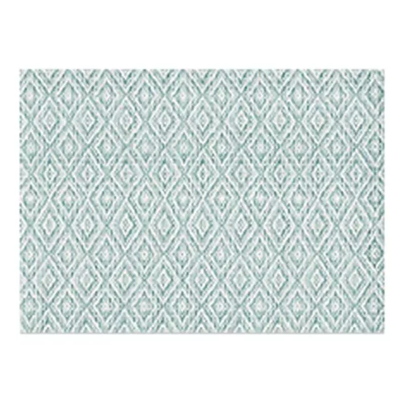 Set of 4 Green Diamond Printed Ribbed Placemats, 13x18