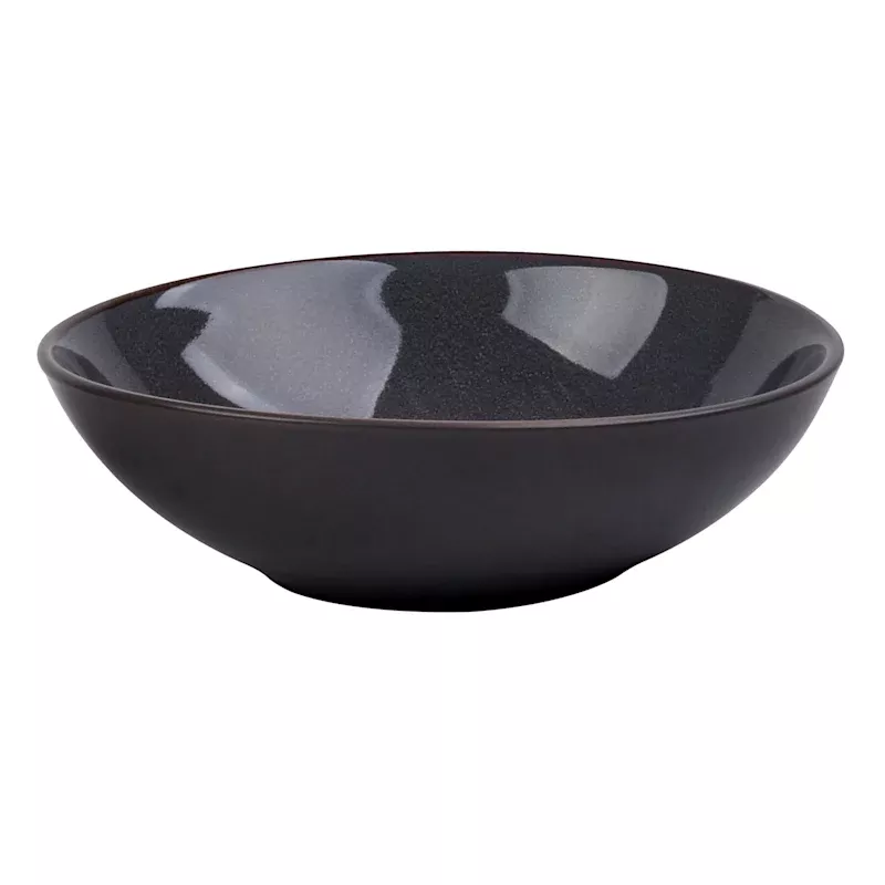 Set of 4 Grey Reactive Glazed Stoneware Dinner Bowl, 7"