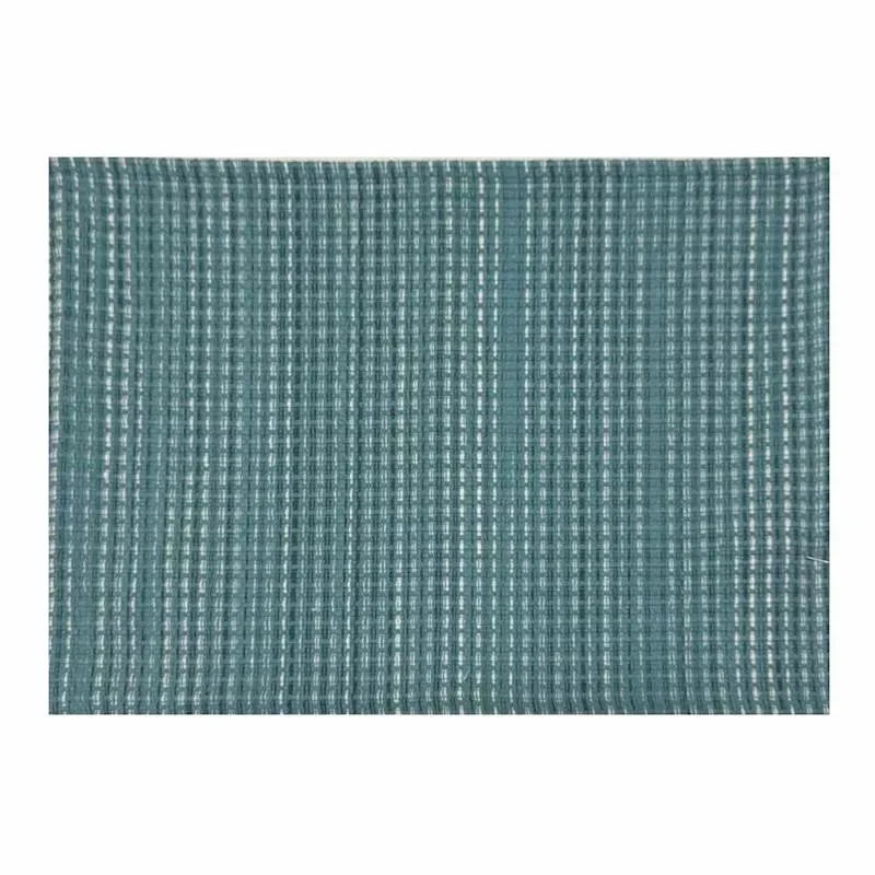 Set of 4 Turquoise Ribbed Woven Placemats, 13x18