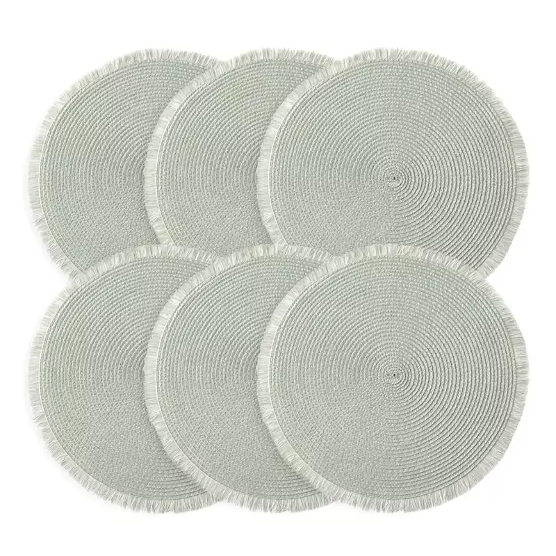 Set of 6 Vargus Spruce Round Placemats, 15"