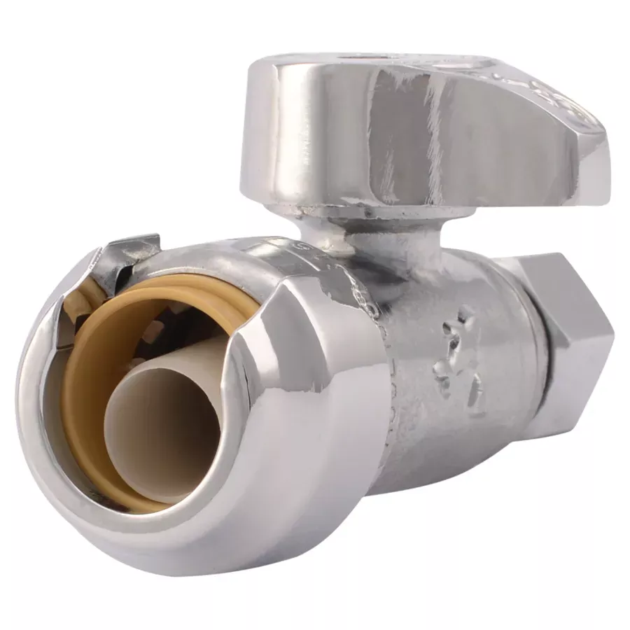 SharkBite Quarter Turn Straight Stop Valve - 1/2" x 3/8"