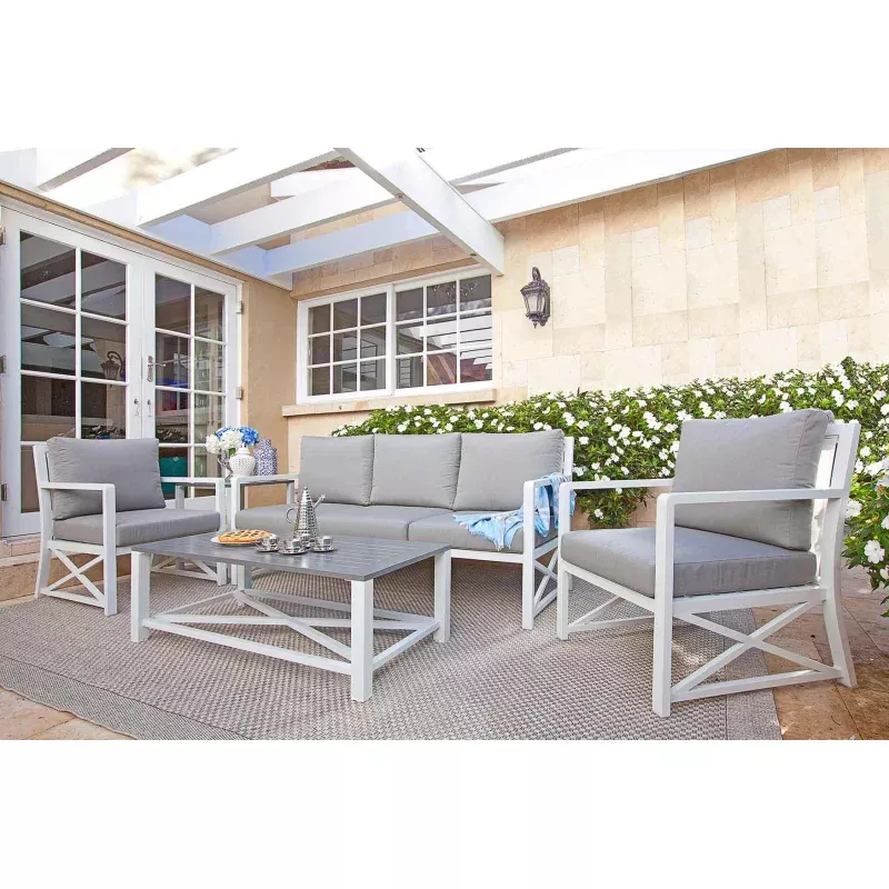 Shelta Bridgeport 5pc Casual Sofa Setting Boulder PC Frame