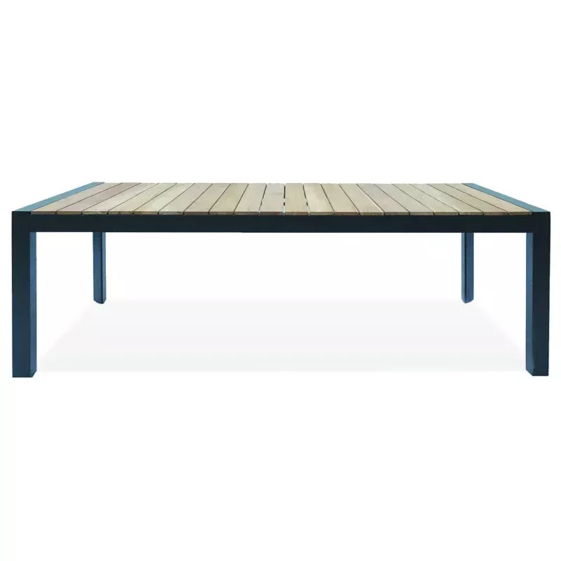 Shelta Kingston Dining Table Teak Table Top / Charcoal PC Frame