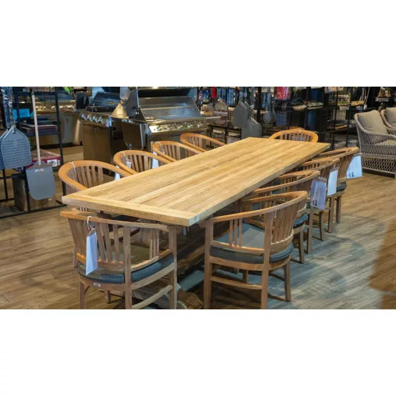 Shelta Segovia Teak 11 Piece Table Setting with Alzina Chairs