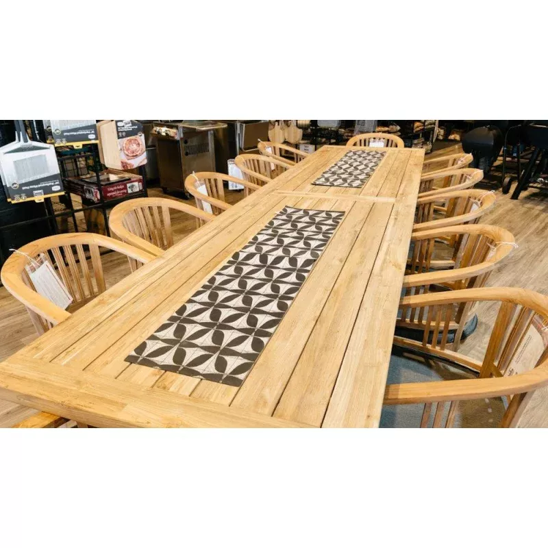 Shelta Segovia Teak 13 Piece Setting with Alzina Chairs
