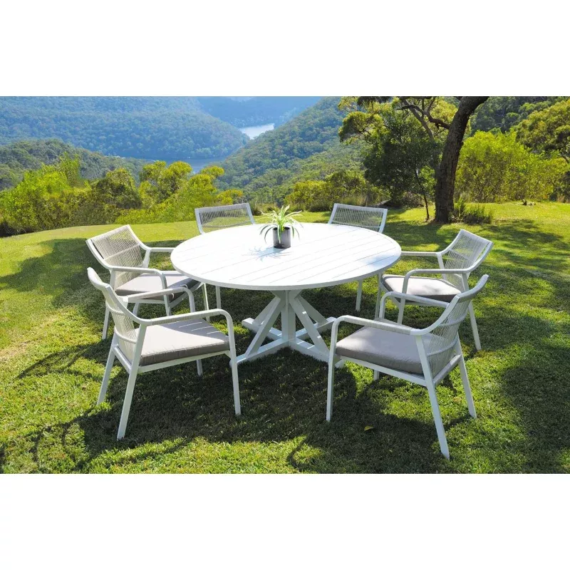 Shelta Sunset 7pc Dining Setting Graphite Table Top