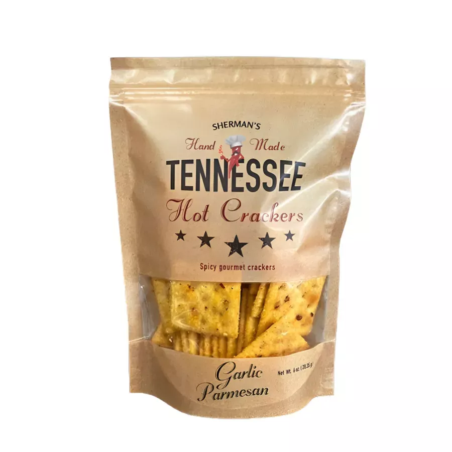 Sherman's Tennessee Hot Crackers - Garlic Parmesan - 6 oz