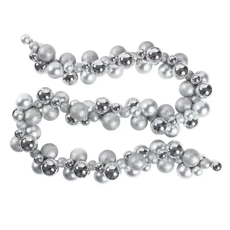 Silver Ornament Garland, 72"