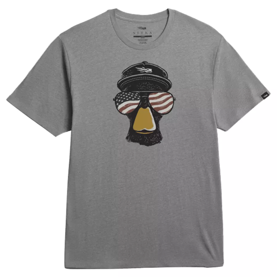 Sitka Men's Freedom Mallard T-Shirt - Medium Grey Heather