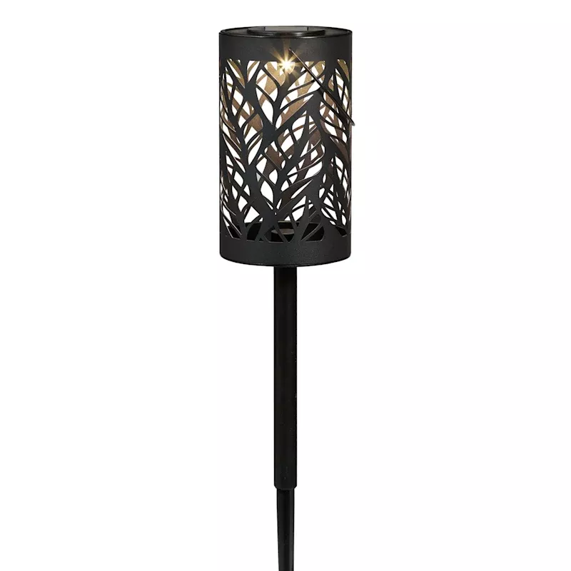 Solar Laser Cut Leaves Lantern Pathway Light