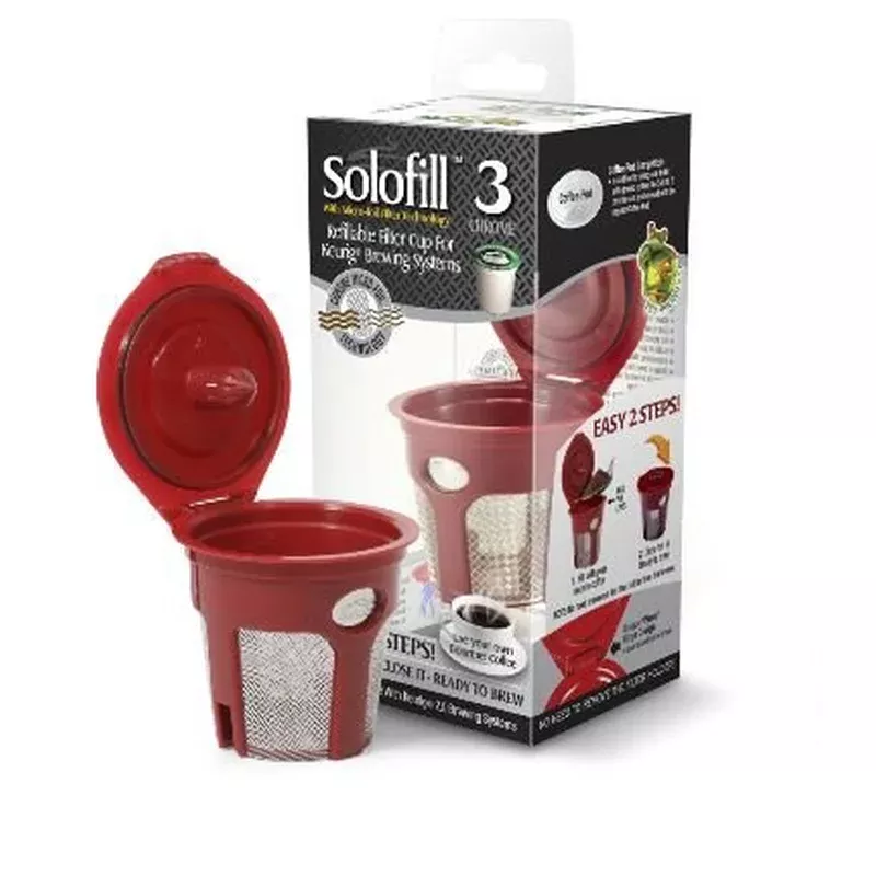 SOLOFILL – SOLOFILL K3 CHROME CUP Chrome Refillable Filter Cup for Keurig(R)