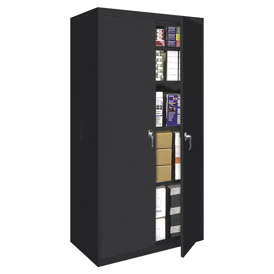 Steel Cabinet Multipurpose Storage Cabinet - 72" - Black