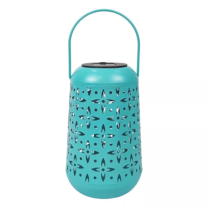 Sunny Club Blue Solar Outdoor Lantern, 7"