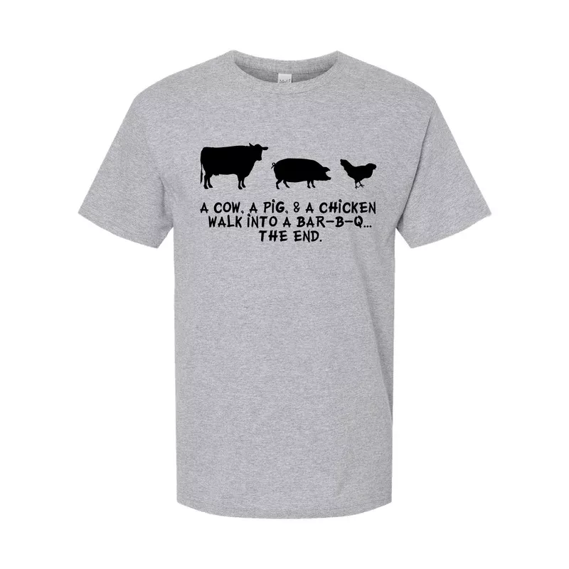 T-Shirt – A Cow A Pig and a Chicken