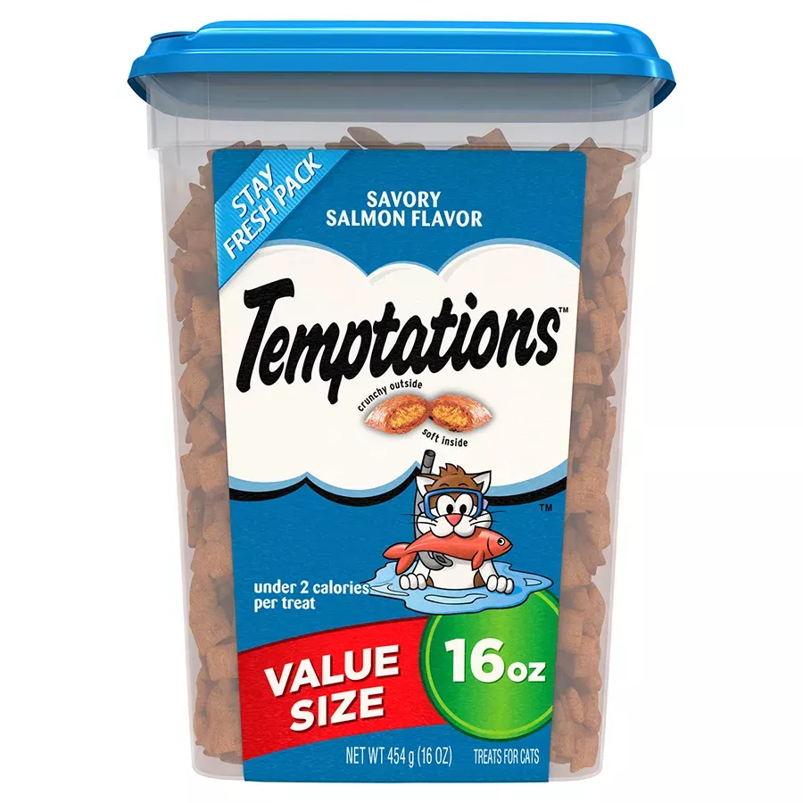 Temptations Savory Salmon Cat Treats - 16 oz