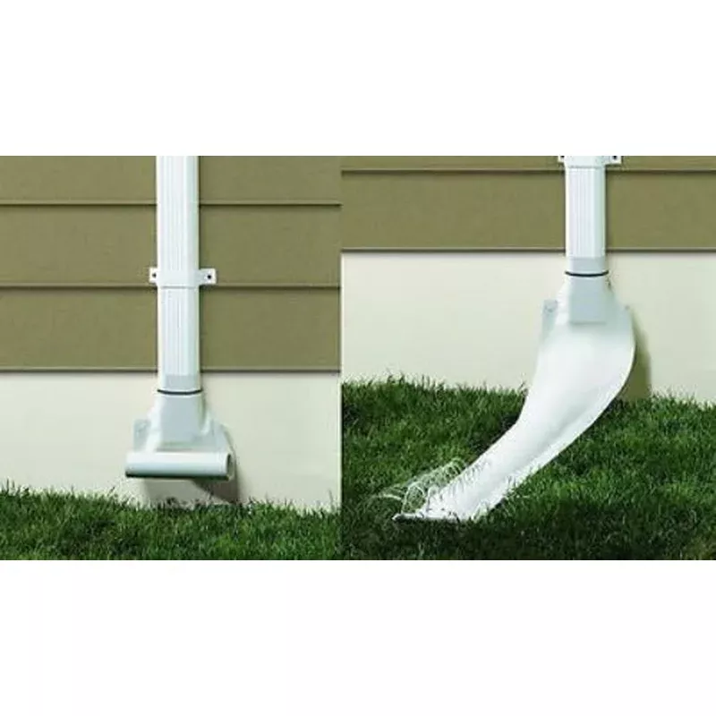 Thermwell DE46WH 46″ White Roll Out / Roll Up Automatic Downspout Extenders – Quantity of 3