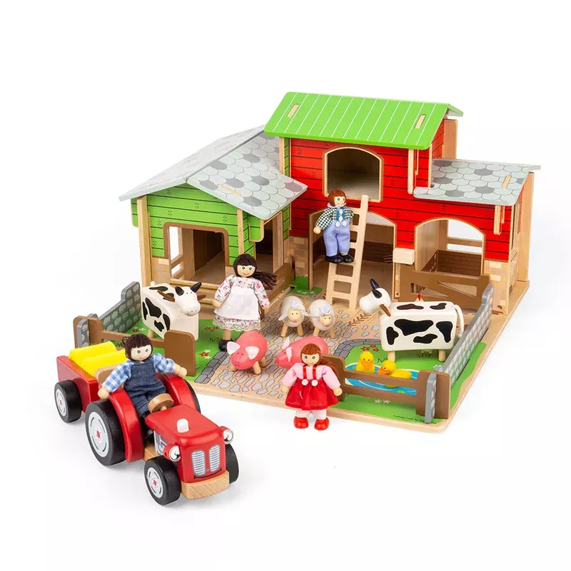 Tidlo Cobblestone Farm Bundle Includes Tractor Animals & Family