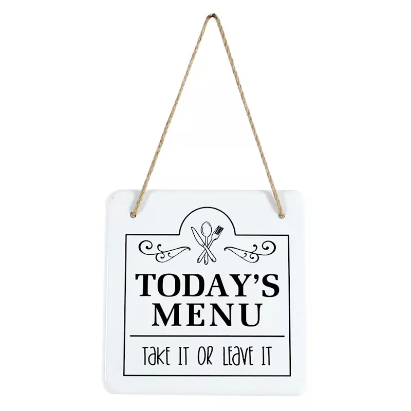 Todays Menu Kitchen Wall Decor, 8"