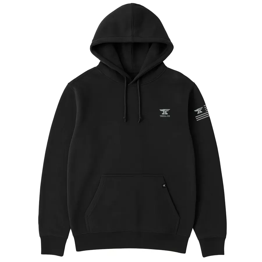 Troll Co. Men's Anvil Flagship Hoodie - Black