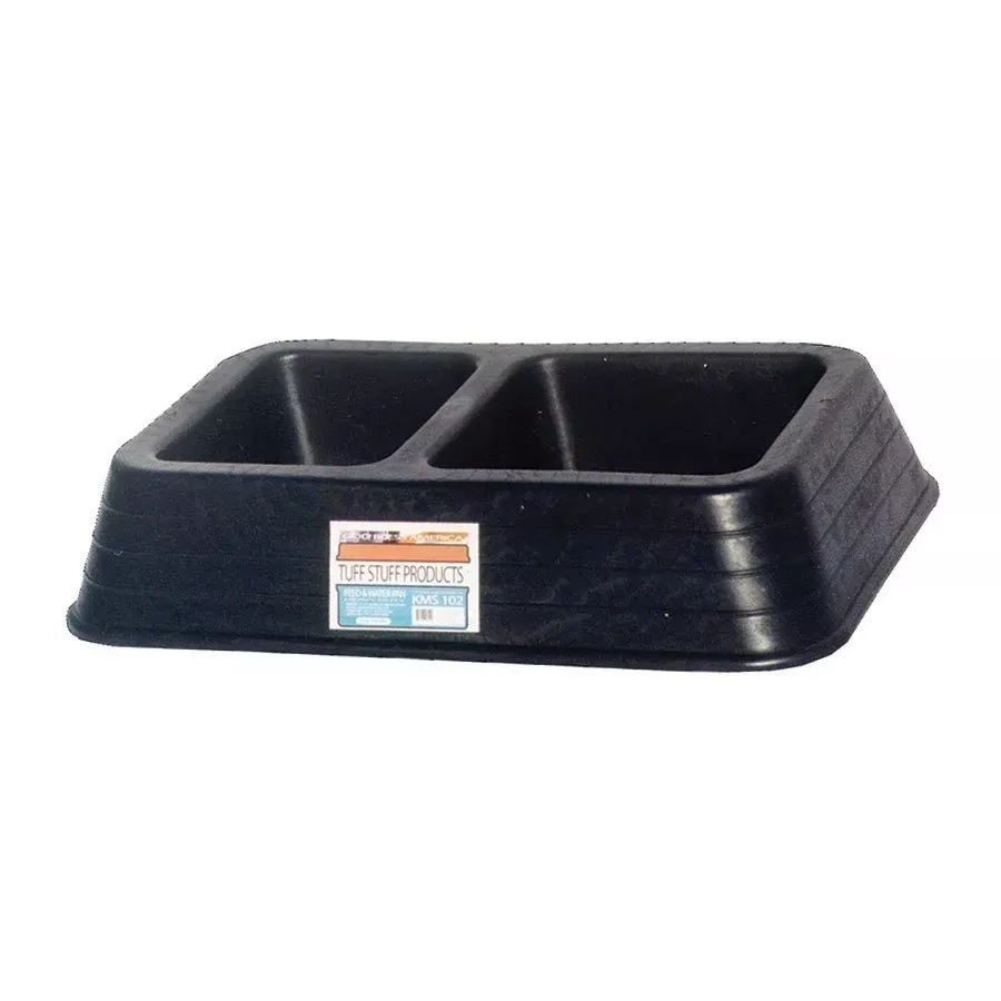 Tuff Stuff Heavy Duty Double Pet Dish - Black