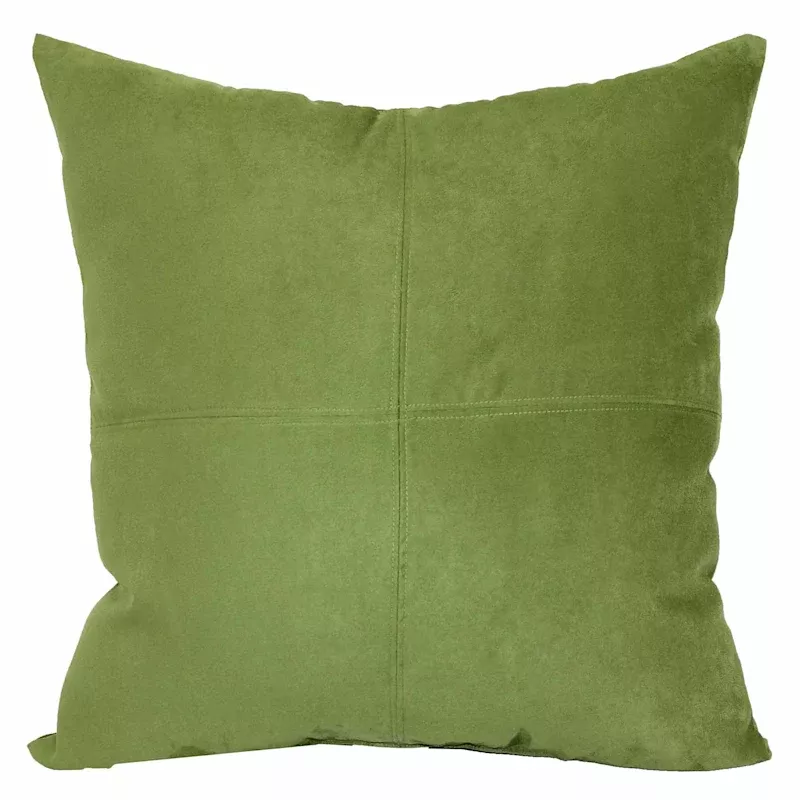Turtle Green Torrey Suede Throw Pillow, 24"