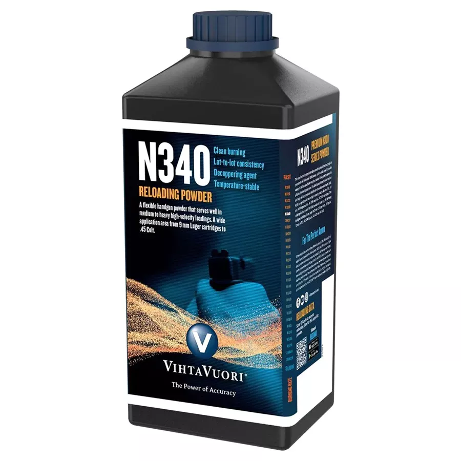 VihtaVuori N340 Reloading Rifle Powder - 1 lb Canister