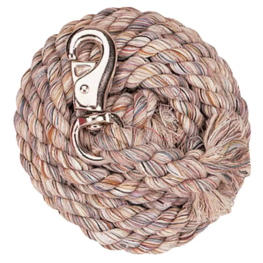Weaver Leather Multi-Colored Cotton Lead Rope with Nickel Plated Bull Snap